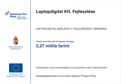 Laptopdigital Kft. Fejlesztése – 2,27 millió forint vissza nem térítendő támogatás